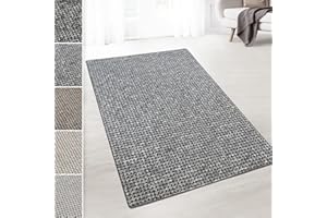 ‎FLOORDIREKT Floordirekt Teppichläufer Grandeur - Teppich Läufer Meterware für Wohnzimmer, Flur, Büro, Schlafzimmer - gekettelt (Grau, 50x150 cm)