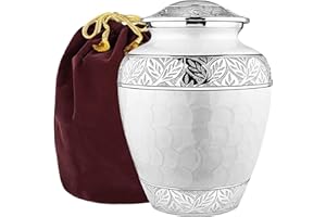 Trupoint Memorials | Urnes de crémation | Cendres humaines | Urnes décoratives | Femme et Homme | Urnes pour Cendres Adultes | Urnes funéraires - Blanco | Large