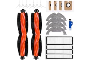 JISSTA Kit de Accesorios de Recambios para Dreame D10 Plus/D10s Plus/L10 Plus/Z10 Pro Aspiradora, Repuesto para Dreame -2 Cepillos Principales, 4 Filtros, 4 Paños para Fregona, 7 Cepillos Laterales, 4 Bolsas