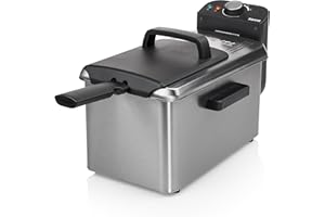 Nova 02.183200.01.050 Fryer, 3200 W, 3 litros, Acero Inoxidable, Negro