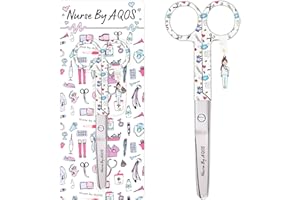 Nurse By AQOS - Tijeras enfermeria - Tijeras Punta Redonda - Enfermera Apuros - TCAE Accesorios - Material para Enfermeras - Regalos Para Enfermeras - Tijeras Vendaje.
