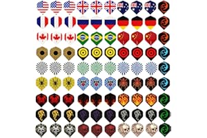 WLHGH Dart Flights, Standard Dart Flights 30 Sets 90 Pcs Durable PET and Laser Replacement Feather Tail Wing - Perfect Accessories Equipment Supplies for Dart Games