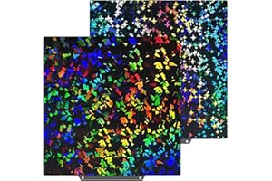 HIKUDIY Placa de construcción Rainbow Confetti PEF+Galaxy PEY de 230x230 mm, cama de impresión con hoja de acero de resorte para impresoras 3D Anycubic Kobra 2/Kobra 2 Pro/Kobra 2 Neo/Kobra/Kobra Go