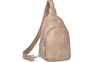 ‎VANTAMO Vantamo Umhängetaschen für Damen: RFID-Blockierung, veganes Leder, Umhängetasche mit Anti-Taschendiebstahl-Clip