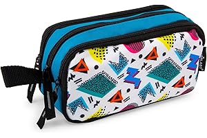 Starplast Estuche Escolar Porta Todo, 3 Cremalleras, 3 Compartimentos, Gran Capacidad, Multiuso, para Uso Escolar, Trabajo, Universidad - Figuras