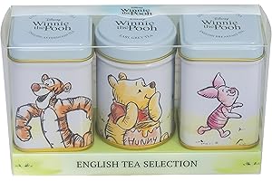 ‎NEW ENGLISH TEAS Set mit 3 Winnie the Pooh & Friends Mini-Teedosen von New English Teas mit englischem losen Tee