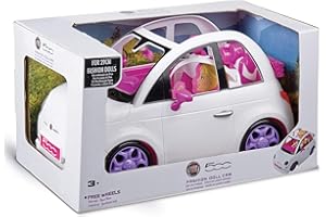 Grandi Giochi Fiat 500 - Coche para Fashion Doll, Color Blanco, 3 años +, GG00620