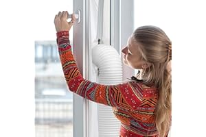 MATANA (Finestra, 500cm) Guarnizione per Finestra per Condizionatore, Asciugatrice - Kit Finestra Condizionatore Portatile per Porte e Finestre - Regolabile, Resistente e Facile da Installare