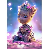 Kit Peinture Diamant 5D - Motif Chat Sous L'arbre 30x40cm - Art Diamant Pour Adultes Et Débutants - Loisir Créatif Anti-stress