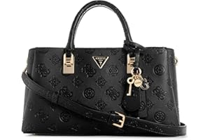 GUESS Women Tisha Girlfriend Satchel Folder, Black Logo, One Size