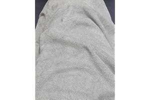 Tissus et Nappes Westeel - Tissu Micro Éponge Bambou Doudou Oeko-Tex® - par 50cm - 305g/m² Largeur 155cm (Gris Perle)