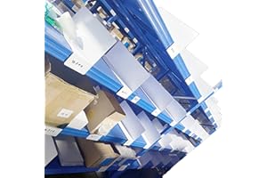 8GNITUHS 50 confezioni divisori per ripiani in PVC, organizzatori , per esposizione e organizzazione di prodotti , scaffalature per vendita al dettaglio con etichetta a clip e strisce, separatori per vestiti