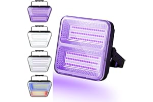 ‎BENSS Benss Wiederaufladbare LED UV Schwarzlicht Strahler, 395nm 9600mAh UV Schwarzlicht, IP65 Wasserdicht Magnetische Schwarzlichtlampe für Glow Party Halloween Fluo Soiree Neon Party Fluoreszierende Farbe