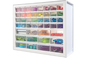 IRIS OHYAMA IRIS Armadietto per artigianato USA, organizer per viti, organizer per hardware con 44 cassetti, armadietti per oggetti artistici, piccole parti, dadi e bulloni, per riporre attrezzi, album di