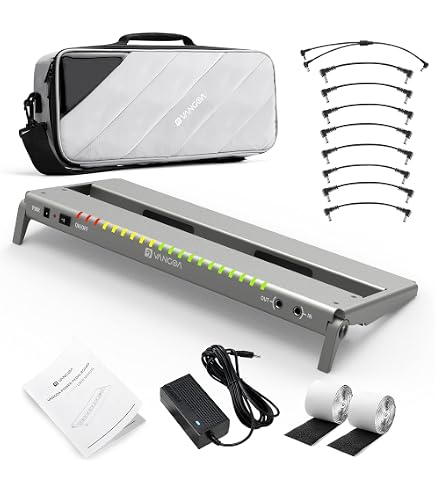 Pedalboard Woodbrass PB50-POWER Avec Alimentation - Housse Incluse - Pour 10 Pédales D'effets