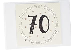 White Cotton Cards 70th Birthday Memories Photo Album (MTGA70T), of