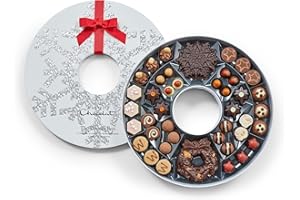 Hotel Chocolat - The Wreath Box - 40 Chocolates, 2 Snowflakes And 1 Festive Wreath, 595g - Chocolate Box - Christmas Gifts