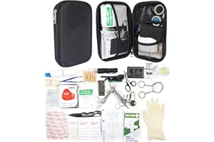 Hodzeed Outdoor Emergency Survival Kit, Survival Gear Complete Kit with Compass Bandage Blanket Flashlight Essentials for Climbing Camping Hiking Hunting Fishing