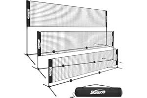 DAWOO Portable Tennis Net Set - Easy Setup, Lightweight, Adjustable, Durable & Convenient.