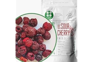‎ZINGY ZOO Gefriergetrocknete Kirschen | Sauerkirschen Getrocknet | Obst Gefriergetrocknet | Trockenfrüchte Gefriergetrocknet | Freeze Dried Fruit Dried Cherries | Fur Smoothie Gefriergetrocknete Früchte (90g)