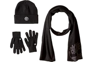 Timberland Double Layer Scarf, Cuffed Beanie & Magic Glove Gift Set set accessori invernali Uomo