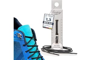 leazy Round Runde Elastische Schnürsenkel zum Einhaken - Gummi Schuhbänder Ohne Binden - Perfekter Sitz und Stabiler Halt für den Sport- und Freizeitbereich