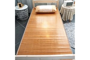 X1NGFU Bamboo Summer Sleeping Mat,Anti-Slip Cooling Mat,Summer Cooling Sleeping Pad,Rattan Mattress,Double-Sided Use,for Home Bedroom School Dormitory,Air Conditioning Mat (80x190cm/31.5x75in)