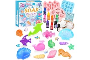 Aragallant Kits DIY Seife Selber Machen Set, Seifenherstellung Machen Kinder, STEM Wissenschaftssets, Make Your Own Soap Kreative, Seifen Silikonform Handwerk Geschenk für Mädchen