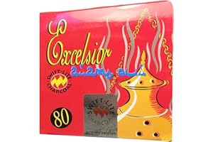 Excelsior Coal by Swift-Lite for Incense Shisha Bakhoor - Charcoal Packs or Box (1 Box (80 Discs))