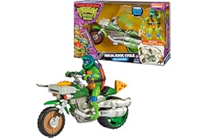 Tortues Ninja, Véhicule avec Figurine Exclusive de 12 cm, avec Fonction Combat, Leonardo, Jouet pour Enfants dès 4 Ans, Giochi Preziosi TU8031