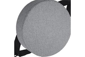 HKJGNH Cuscino rotondo per sedia Ufficio con fibbia antiscivolo, 25/28/40/35/30/45/50cm, 3/5/8 Spessori, cuscino rotondo per sedia da pranzo per sedie da Cucina, sgabelli giardino, interni, casa(Color 1,28x2