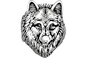 ANDANTE Bouton Pression Chunk (Loup) pour Bracelets Chunk, Boucles d'oreilles Chunk, Porte-clés Chunk et Bien d'autres Accessoires Chunk + Étui en Organza