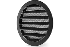 calimaero® WSGB Grille Aeration Ronde 150mm Avec Moustiquaire Alu, Intérieur Fonte d'aluminium, Grille Ventilation Exterieur pour Camping-cars, Garage, Stable aux UV, Antirouille