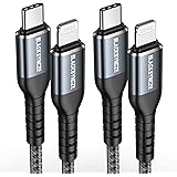 BLACKSYNCZE USB C auf Lightning Kabel [2Stück 1M], USB C Lightning Ladekabel MFi Zertifiziert Power Delivery Nylon iPhone Lad