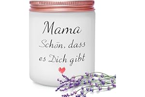 LUXHOMY Muttertagsgeschenk, Geschenke für Mama, Mama Geschenk, Geschenk für Geburtstag Muttertag Ostern Weihnachtstag, Mama Kerze, Schön Dass Es Dich Gibt - Lavendel Duftkerze (200g)