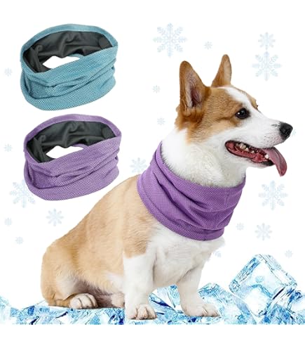 Bandana Rinfrescante Per Cani - Collare Di Raffreddamento Estivo | Taglie S, M, L | Blu | Sicura E Senza Chimici - Foto 11
