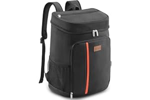 Lifewit 30L Kühlrucksack Auslaufsichere Kühltasche Rucksack wasserdichte Picknickrucksack Isolierte Lunchtasche für Männer Frauen Arbeit Picknicks Strand Camping Reisen Outdoor-Aktivitäten, Schwarz