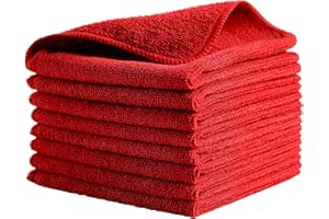 Rubbermaid Commercial 1820577 microfibra gamuza de economía, 12 por 30,48 cm, rojo (Pack de 24), 16" x 16", rosa, 24