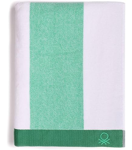 Benetton Set 2 Serviettes Plage 90 X 160 Cm 380 Gsm 100% Coton Vert | Leroy Merlin