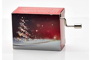 DRESDEN CONCERTS MUSIC GMBH Spieluhr mit dem beliebten Weihnachtslied "Oh Du Fröhliche" (Kurbelwerk, Mini-Drehorgel, Spieldose, Musik Box) schönes Geschenk im kunstvoll bedruckten Karton mit abgedruckten Liedstrophen