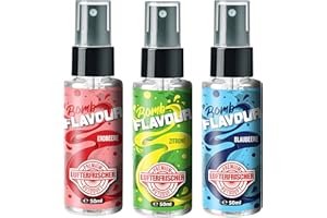 ‎SHINYCHIEFS ShinyChiefs FLAVOUR BOMB Set - Autoduft-Set mit Erdbeere, Zitrone & Blaubeere-Geruch - Lufterfrischer und Auto Parfüm für den Innenraum, neutralisiert Gerüche im Auto, Pumpsprühflasche, 3x 50ml