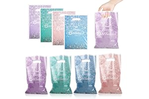 TDUNSYA Lot de 40 Sacs Anniversaire, Sacs Cadeau Anniversaire Enfant avec Poignée, Sacs de Fête d'Anniversaire pour Biscuits, Noix, Bonbons, Bébé, Mariage, Douche de Bébé, Fêtes à Thème