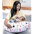 Infans Mini Baby Feeding Pillow Cotton|Maternity Feeding Pillow Portable & Adjustable|Nursing Pillow for Mother and New Born Baby (Panda Pink)