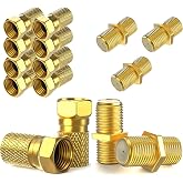 F connectors 7 mm 10x + 5x gold-plated F connectors | wide screw nut