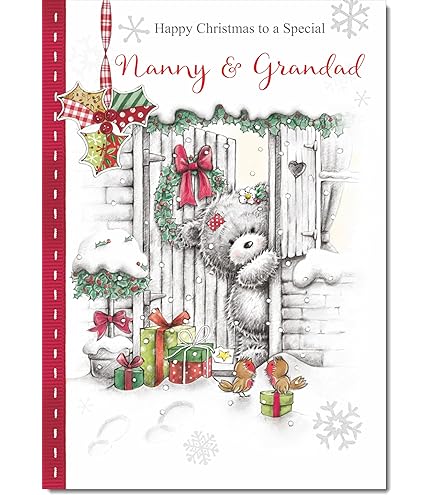 Gingerbread Man Christmas Card Christmas Wishes For Nanny & Granda - View #7