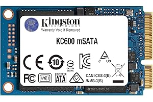 Kingston KC600 SSD 512GB SATA3 mSATA - SKC600MS/512G, compatible con TCG Opal, AES de 256 bits, eDrive