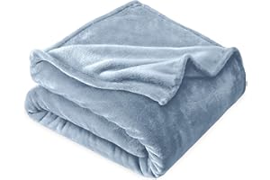 BARE HOME Manta Polar de Microfibra - Manta Ligera y Suave para Cama, Sofá, Cámping y Viajes - Manta Ultra Suave y Cálida (220 x 240, Azul Polvoriento)