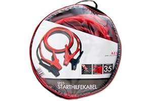 ‎AEG AEG Starthilfekabel SP 35 Alu-Tec, für 12 Volt und 24 Volt, mit vollisolierten Best-Contact-Polklemmen, in Aufbewahrungstasche, 2 x 3,5 m Kabel, DIN 72553