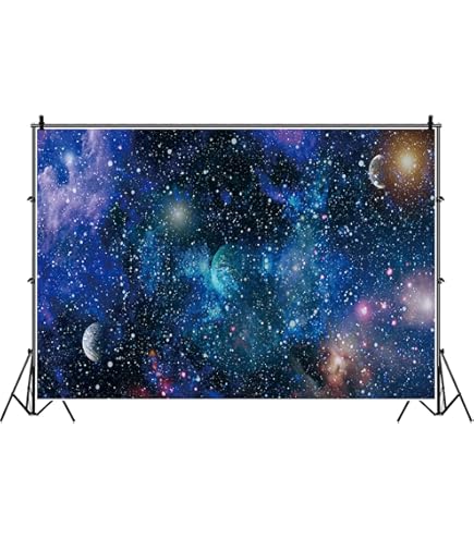 2,7X1,8M Romantique Nuit Étoiles Toile De Fond Forêt Soirée Bleu Foncé Étoilé Ciel Espace Lune