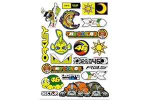 Motorrad Aufkleber Sponsor, FENGCHUANG-Moto Motocross Stickers Kit, Motorrad Aufkleber für Auto Motorräder Fahrrad Snowboard Gepäck Laptop Aufkleber und mehr